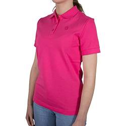 Poloshirt Damen Slim fit Kurzarm, Bio Baumwolle Polo-Shirt Damen Himbeere Raspberry Sorbet, nachhaltige Kleidung Damen Made in EU, Farbe/Color:rosa, Shirts Größe/Size:S von LINDENMANN