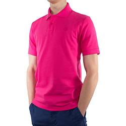 Poloshirt Herren Regular fit Kurzarm, Bio Baumwolle Polo-Shirt Herren Himbeere Raspberry Sorbet, nachhaltige Kleidung Herren Made in EU, Farbe/Color:rosa, Shirts Größe/Size:M von LINDENMANN