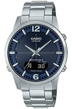 Casio LCW-M170D-2AJF [Solar Radio Clock Lineage] Edelstahlband Uhr importiert aus Japan Januar 2023 Modell, Marineblau/Silber, Navy / Silber, Modern von LINEAGE(リニエージ)