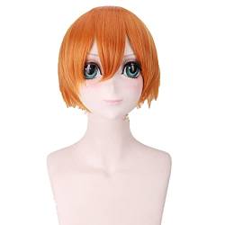 Anime Role Play Wig For Lovelive Rin Hoshizora Orange Short Wig Cosplay Costume Women Cosplay Wigs von LINGCOS
