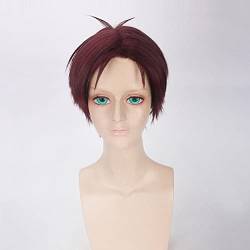 Anime Role Play Wig For Wakamatsu Hirotaka Monthly Girls Nozakikun Cosplay Wigs Men Party Cos 30cm Red Brown Synthetic Hair von LINGCOS