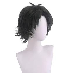 Role Play Wig For Damian Desmond Cosplay Wig Short Black Green Wigs Anime Halloween Party Props von LINGCOS