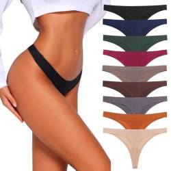 LINTRY 9er Pack Strings Set Tangas Damen Seamless Unterhosen Sexy Unterwäsche Frauen Nahtlose Slips Damen Unterhosen Mehrpack, L von LINTRY