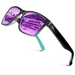 LINVO Polarisiert Sonnenbrille Herren Damen Verspiegelt Klassisch Sportbrille UV400 Schutz Fahren Angeln CAT 3 CE von LINVO