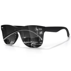 LINVO Sonnenbrille Herren Damen Polarisiert Klassisch Verspiegelt Modisch UV400 Schutz Unisex Brille für Autofahren Reisen von LINVO