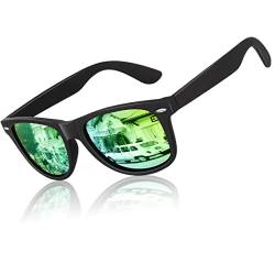 LINVO Sonnenbrille Herren Damen Polarisiert Retro Stil Rechteckig Vintage Klassisch Unisex UV400 Cat 3 CE von LINVO