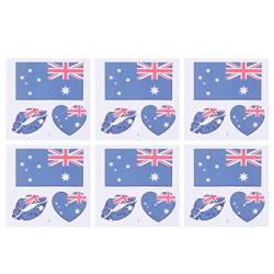 LIOOBO 25 Blätter Flagge Tattoo Aufkleber Weltmeisterschaft Temporäre Tätowierung Wasserdicht Nationalflagge Aufkleber Gesicht Körperkunst Aufkleber (Australien) von LIOOBO
