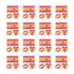 LIOOBO 25 Blätter Flagge Tattoo Aufkleber Weltmeisterschaft Temporäre Tätowierung Wasserdicht Nationalflagge Aufkleber Gesicht Körperkunst Aufkleber (Spanien) von LIOOBO