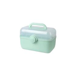 LIPINGJING0201 Kunststoff-Notfall-Kasten-Behälter, 3 Ebenen, große Kapazität, Medikamentententruhe, Organizer, Erste-Hilfe-Set, Aufbewahrungsbox mit Griff (Farbe: B) von LIPINGJING0201