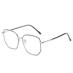 LIPIODOL Metall Frame Blaulichtfilter Brille Ohne Stärke Anti-Müdigkeit UV-Schutz Computerbrille Retro Rund Metallgestell Brillenfassung mit Brillenetuis und Brillenputztuch von LIPIODOL