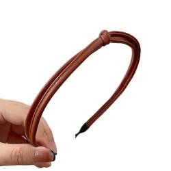 Elegantes PU Leder Stirnband Für Freizeitkleidung Damen Hairhoop Modische Kopfbedeckungen Accessoire Geknotetes Stirnband Haardekorationen Damen Hairhoop von LIUASMUE