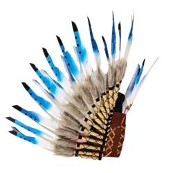 Ethnische Indianische Feder Stirnbänder Bunte Feder Handgefertigter Indischer Kokoshnik Kopfschmuck Haarband Feder Kopfschmuck Für Kinder von LIUASMUE