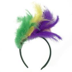 Feder Stirnbänder Karneval Kopfbedeckung Für Mädchen Maskerade Haarschmuck Karneval Flapper Stirnband Fascinator Stirnband von LIUASMUE