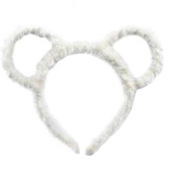 Frauen Winter Dicke Plüsch Stirnband Runde Maus Bär Ohren Make Up Haar Hoop Bandana Haar Clips Für Kleinkinder Mädchen von LIUASMUE