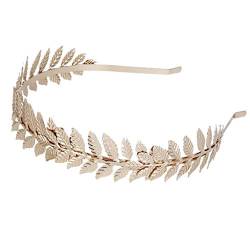 Goldene Silber Blätter Haar Hoop Metall Stirnband Frühling Sommer Hochzeit Party Braut Barock Styling Kopfbedeckung Haar Zubehör Für Mädchen von LIUASMUE