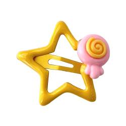 Süße Haarspange Sternform Snap Haarnadel Candy Farbe Haarspange für Pferdeschwanz Pony Haarnadeln für Jugendliche Kinder von LIUASMUE