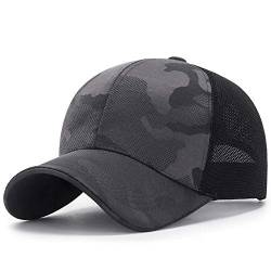 LIUBAOBEI Baseball Cap Herren,Herren Baseball Cap Caps Für Herren Camouflage Camo Cap Outdoor Coole Armee Militärjagd Jagd Sport Cap Caps Für Man-Grey_-_ Blackmesh_Fits_56To59Cm_Head von LIUBAOBEI