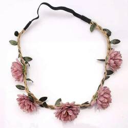 Frauen Hochzeit Blumen Stirnband Mädchen Boho Blumen Kopfbedeckungen Kinder Stirnbänder Haarschmuck Braut Kranz Strand Girlande von LIUBI