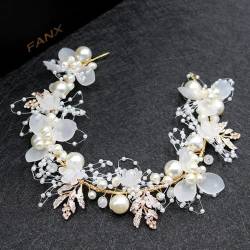 Frauen Mädchen Blume Stirnband Braut Blume Krone Haarband Haar Zubehör Hochzeit Party Frühling Böhmen Kranz Kopfschmuck Kopfbedeckung von LIUBI