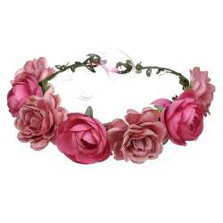 Frauen Mädchen Blume Stirnband Braut Blume Krone Haarband Haar Zubehör Hochzeit Party Frühling Böhmen Kranz Kopfschmuck Kopfbedeckung von LIUBI