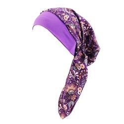 LIUPUUDLY Chemo Kopftuch Damen Mode Florales Turban Mütze Schlafmütze Kopfbedeckung für Krebs Haarverlust (#12) von LIUPUUDLY