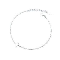 LIUYUYOUGO 925 Sterlingsilber Armkette,925 Sterling Silber Minimalistischer Mini Blitz Charme Dünne Rolo Kette Mode Exquisite Armreif Einstellbare Bff Lucky Knöchel Armband Für Männer Frauen Ewi von LIUYUYOUGO