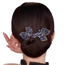 Haarspange mit Strass-Blume, Walschwanz, Strass, Blume, Haarspange, faule Lockenwickler, Haarklammer, elegant, für Damen von LIUZHIPENG