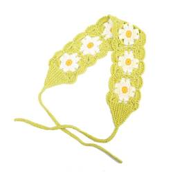 Häkel-Stirnbänder für Damen, Hippie-Stirnband, Bandana, Raffhalter, Strick-Stirnband für Mädchen, florales Häkelkopf, breit von LIUZHIPENG