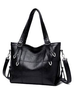 LIVACASA Damen Handtasche PU PU Leder Groß Umhängetasche Shopper Elegant Schultertasche für Frauen Top-Griff Tragetaschen von LIVACASA
