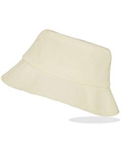 LIVACASA Sonnenhut Fischerhut Damen Sommer Faltbar Hut UV Schutz Amtungsaktiv Schirmmütze Herren Kappe für Freizeit Beige von LIVACASA