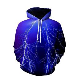 LIVBH Jungen und Mädchen Hoodie Hoodie Realistische Blitz 3D Cosplay Pullover Kapuzenpullover Cartoon Jacke mit Tasche-Blitz 5_XL von LIVBH