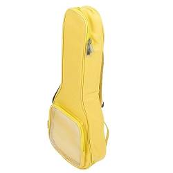 LJCM Gitarrentasche, 23 Zoll, Transparente Tasche, Gitarren-Aufbewahrungsrucksack, Schultergurt, Wasserdicht, für Instrument (Yellow) von LJCM