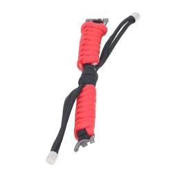 LJCM Strickarmband, Dehnbares Ersatzarmband mit Gedrehtem Knoten, Farbblockierung für Männer für Perfekte Passform (Schwarz Rot) von LJCM