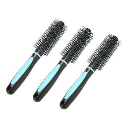 Runde Haarbürste, Verhindert Ein Verrutschen, Dünne Haarbürste, Tragbar, 3 Stück, Reduziert das Ziehen der Haare für zu Hause von LJCM