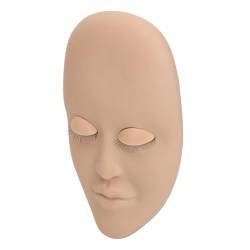 Wimpern-Mannequin-Kopf, 3D-Wimpernverlängerungs-Mannequin-Kopf, 6 Paar Ersatz-Augenlider, Professionelle Soft-Touch, Wiederverwendbar für Make-up-Training (#2) von LJCM