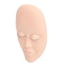 Wimpern-Mannequin-Kopf, Professionelle 6 Paar Austauschbare Augenlider, Multifunktionaler Wimpernverlängerungs-Mannequin-Kopf für das Make-up-Training (PINK) von LJCM