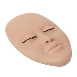 Wimpern-Mannequin-Kopf, Wimpernverlängerungs-Puppenkopf, Simuliert Weich, für Make-up Im Kosmetikgeschäft (Hellbraun) von LJCM