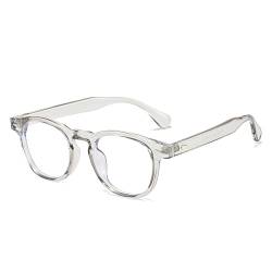 LJCZKA Blaulichtfilter Brille Rund Damen Herren - Kleine Runde Brille Ohne Stärke Retro Anti Blaulicht Brille Rund Computerbrille Nerdbrille Dekobrille von LJCZKA