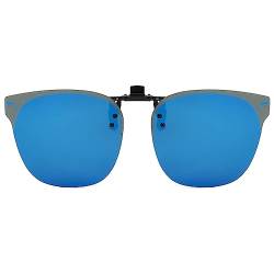 LJCZKA Polarisierte Clip auf sonnenbrille Herren Damen, Sonnenbrillen aufsatz Brille Polarisiert Flip-up für Brillenträger UV-Schutz von LJCZKA