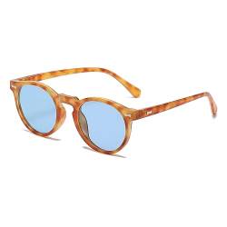 LJCZKA Vintage Runde Polarisierte Sonnenbrille Herren Damen Retro Sonnenbrille Rund Polarisiert Brille UV400 Schutz von LJCZKA