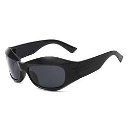 LJCZKA y2k Wrap Around Sonnenbrille für Herren Damen, Sport Sonnenbrille Fahrradbrille Radbrille Schnelle Brille y2k mit UV-Schutz von LJCZKA