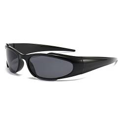 LJCZKA y2k Wraparound Sonnenbrille für Herren Damen, Futuristische Sonnenbrille Radsportbrille Fahrradbrille Schnelle Brille y2k UV-Schutz von LJCZKA