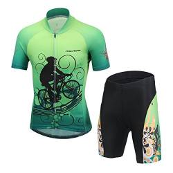 Fahrradhose Kinder Jungen Fahrrad Anzug Radhose Fahrradtrikot Kinder Radhose Mit Sitzpolster Fahrrad Outfit Radtrikot Jungen 152 von LJENFCI