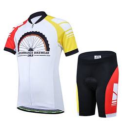 Fahrradhose Kinder Radhose Jungen 128 Fahrradtrikot Jungen Bekleidung Fahrrad Kinder Mädchen Fahrradtrikot von LJENFCI