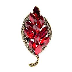 Brosche Damen-Strass-Broschen im Vintage-Stil, Damenbekleidung, Anstecknadeln, Oberbekleidung, Hemden, Accessoires (blau, rot) von LJQZFWXX