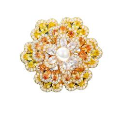 Brosche Schmuck Geschenke für Frauen Accessoires Damen Brosche Gemüse Blume Mantel Kleid Mieder Temperament Dornschließe Blumen Broschen und Anstecknadeln (Klar) von LJQZFWXX