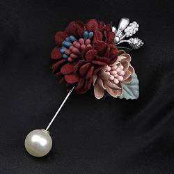 Brosche Vintage Süße Strass Blumenbroschen Brustnadel Herren Anzug Schal Anstecknadeln Bräutigam Hochzeit Abendessen Brosche Zubehör Geschenk (Farbe: A) (D) (B) von LJQZFWXX