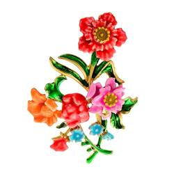 Emaille-Broschen mit großen Blumen, für Damen, Pullover, Anstecknadel, Mantel, Schmuck, Accessoires (A (A wie das Bild zeigt) von LJQZFWXX