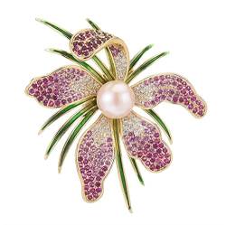 Orchidee Perle Brosche Kleidung Pin Brosche Frauen Zubehör Phalaenopsis Brosche Kleidung Zubehör von LJQZFWXX