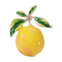 Schmuck-Brosche für Damen, Zitronen-Brosche, kreative Obst-Serie, Corsage, wilder Sommer-Cardigan-Pin-Schmuck (A 3,8 x 3,2 cm) (A 3,8 x 3,2 cm) von LJQZFWXX